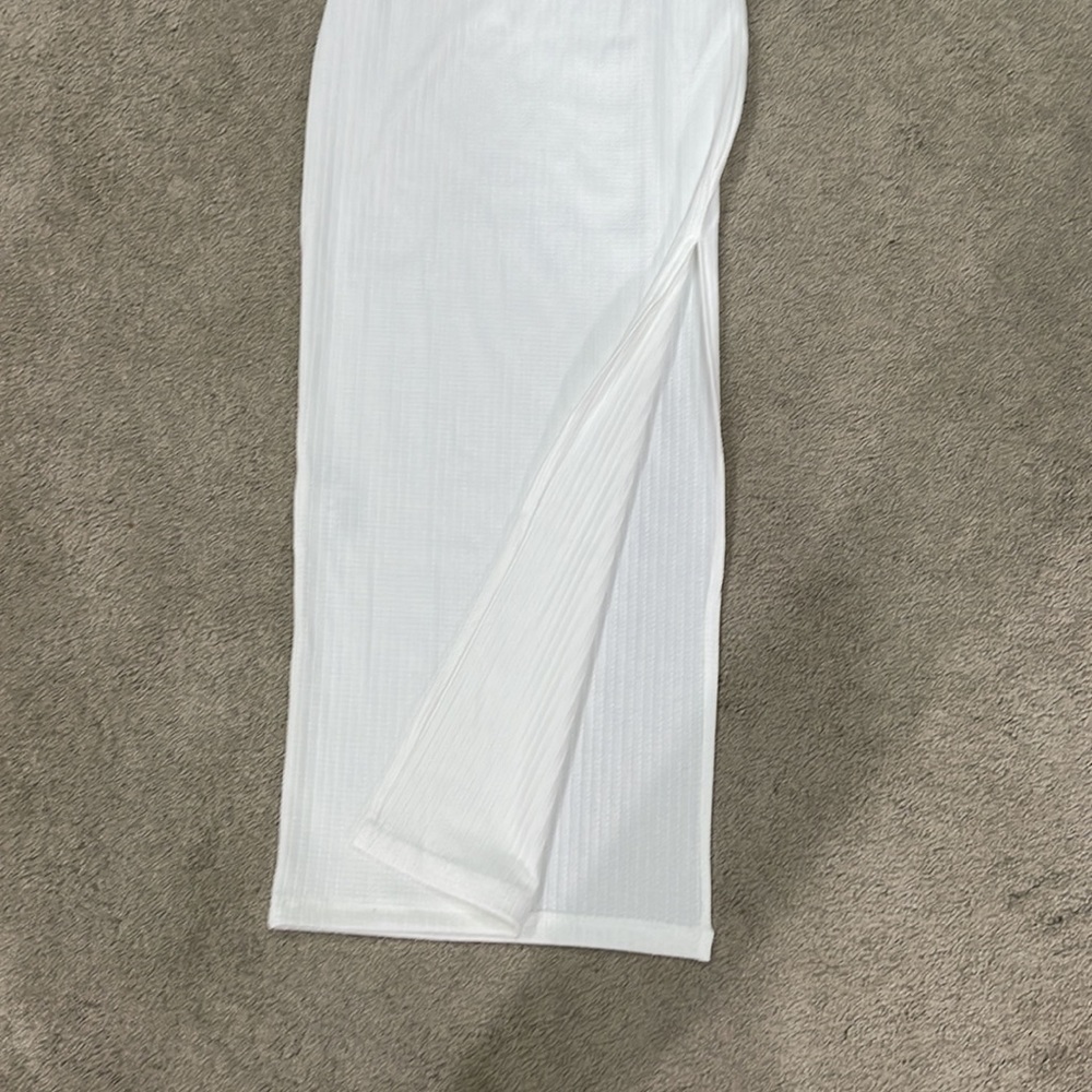 NWT Nora Slit Maxi Dress Cream White - Picture 4 of 7
